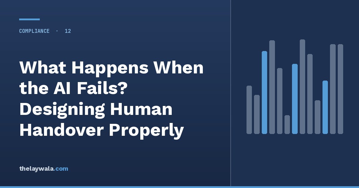 What Happens When Your AI Fails? Proper Human Handover Design